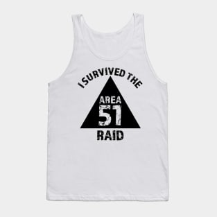 I Survived The Area 51 Raid (Black) Tank Top